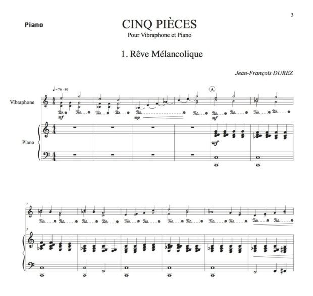 5 Pièces pour vibra et piano