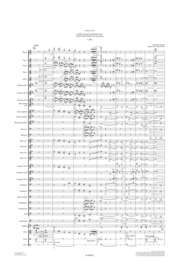 DOUBLE CONCERTO (version Wind Orchestra)