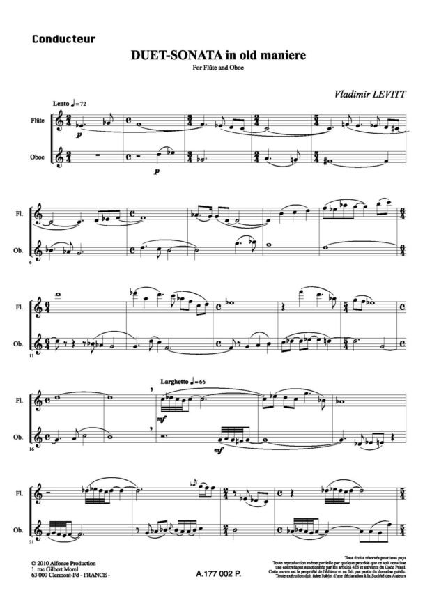 Duet-sonata in old maniere
