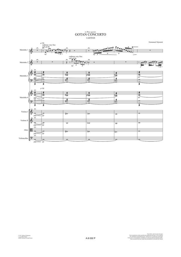 GOTAN CONCERTO (4 marimbas et cordes)