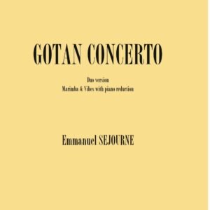 GOTAN (vibra solo, marimba solo et reduc piano, )