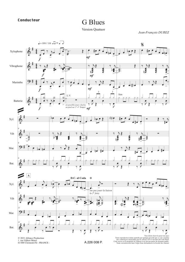 G Blues - quatuor