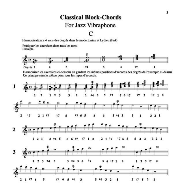Jouer le vibraphone jazz en block chords