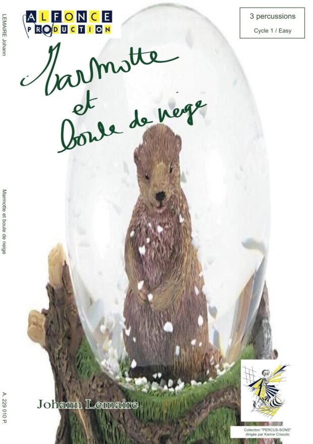 Marmotte et boule de neige