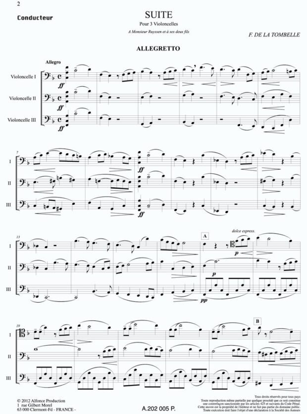 Suite pour 3 violoncelles