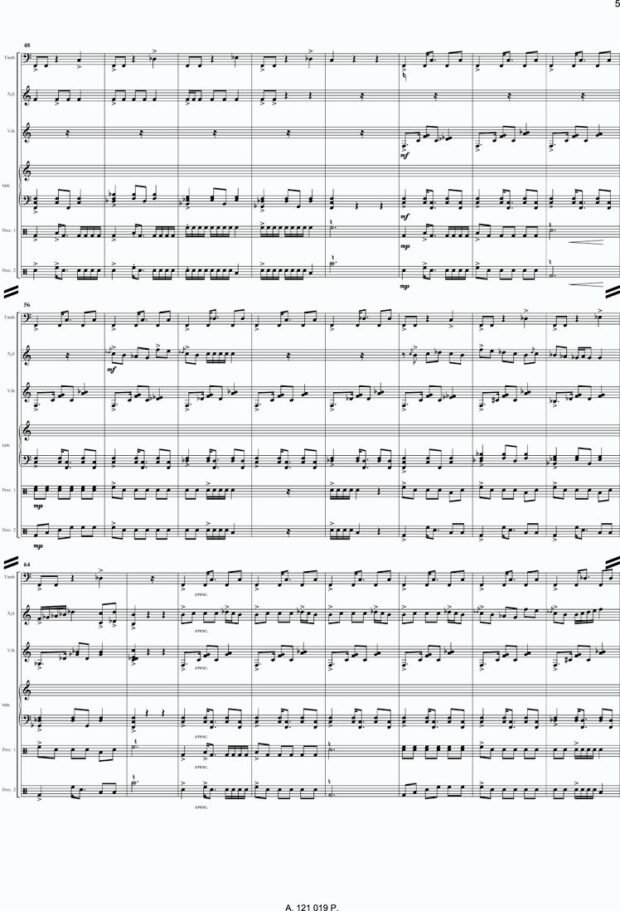 Tribulations pour un groupe de percussionnistes